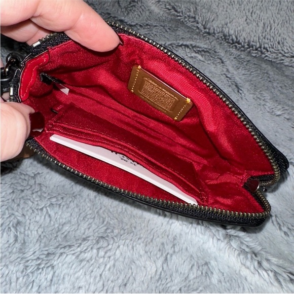 Coach Limited Edition Mickey Mouse Leather corner zip Wristlet in Box EUC - Picture 11 of 16